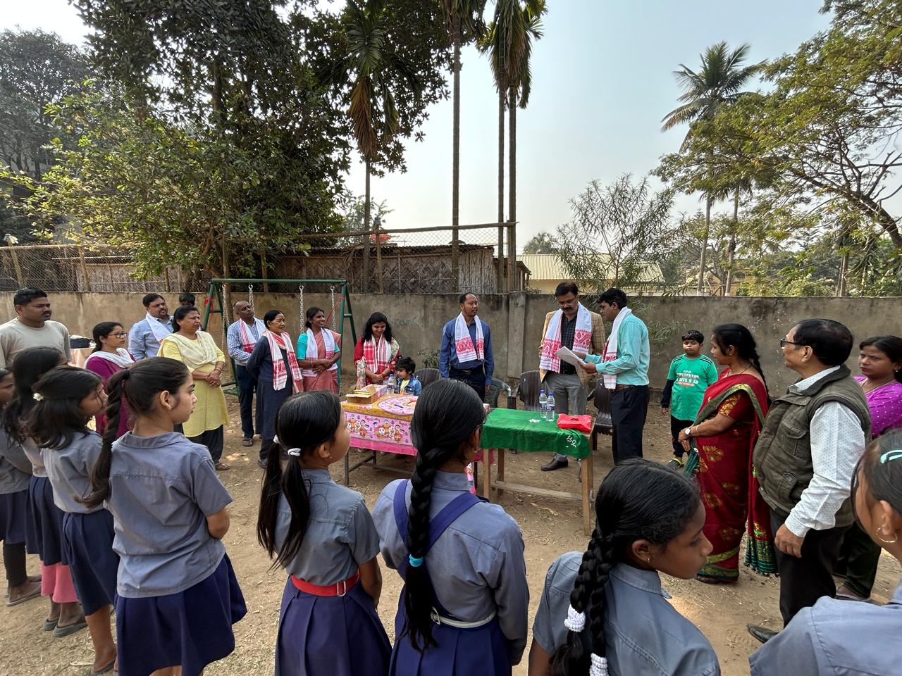 Handover ceremony at the Assam school