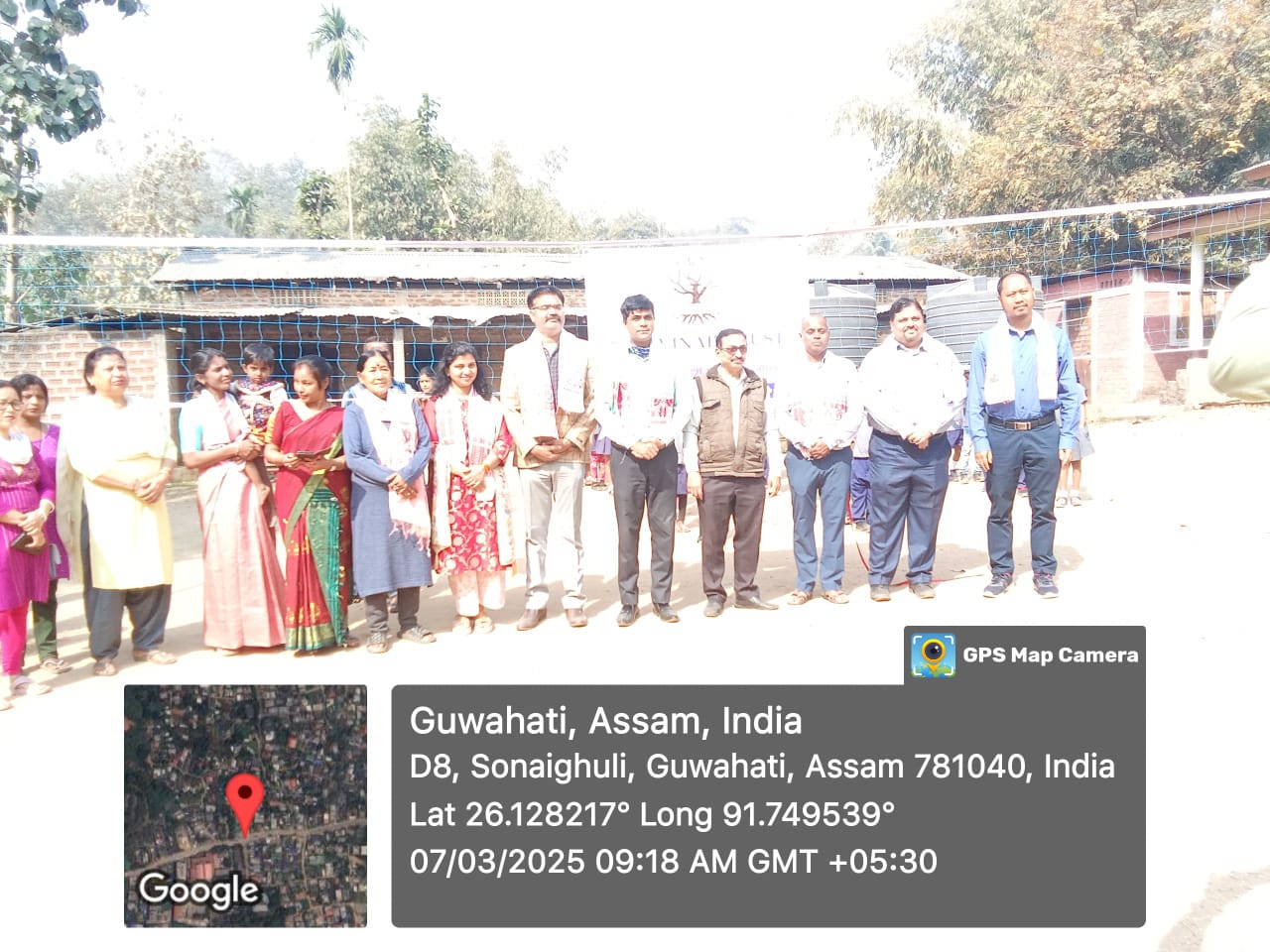 Group photo at the Assam school